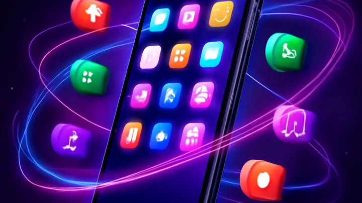 2777 COM Sleek smartphone floating in space